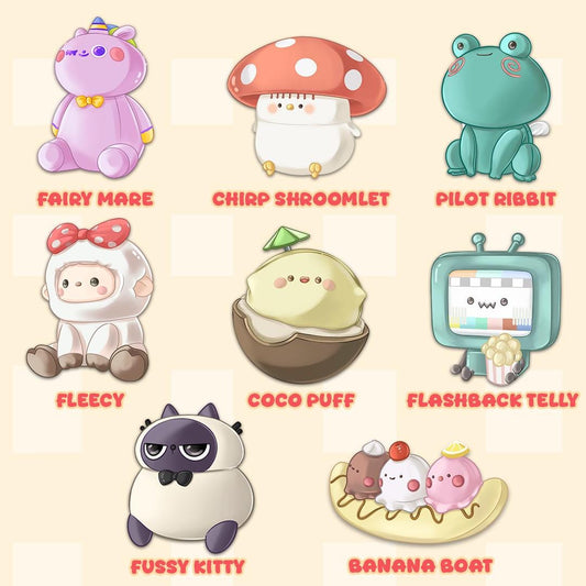 Crane Machine Plushie Phone Grips | Twinkle Toys Collection | Acrylic Magnetic Phone Accessories | Fussy Kitty, Flashback Telly, and more!