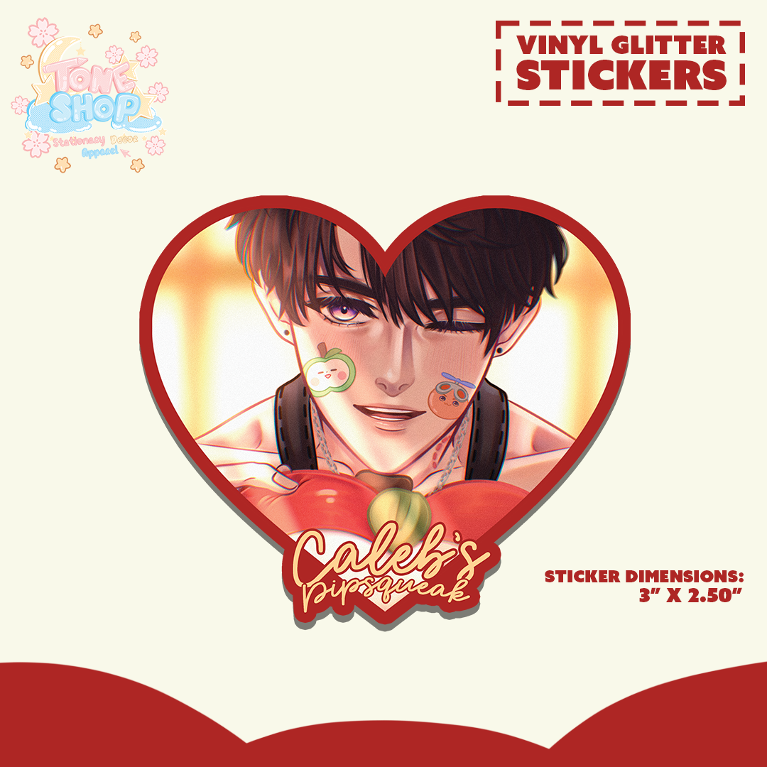 Caleb's Pipsqueak Heart Sticker