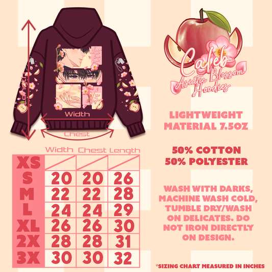 Caleb Asiatic Blossom Hoodies | Floracomic Collection: A LADS Manga Inspired Series