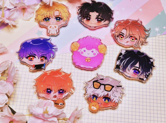 Obey Me! Shall We Date Phone Grips | 8 total, Phone Accessories | Mammon, Asmo, Levi, Lucifer, Satan, Beel, Belphie, MC Sheep