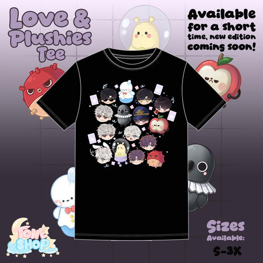 Love and Plushies Tees | Love & Deepspace | Zayne, Caleb, Xavier, Rafayel, Sylus