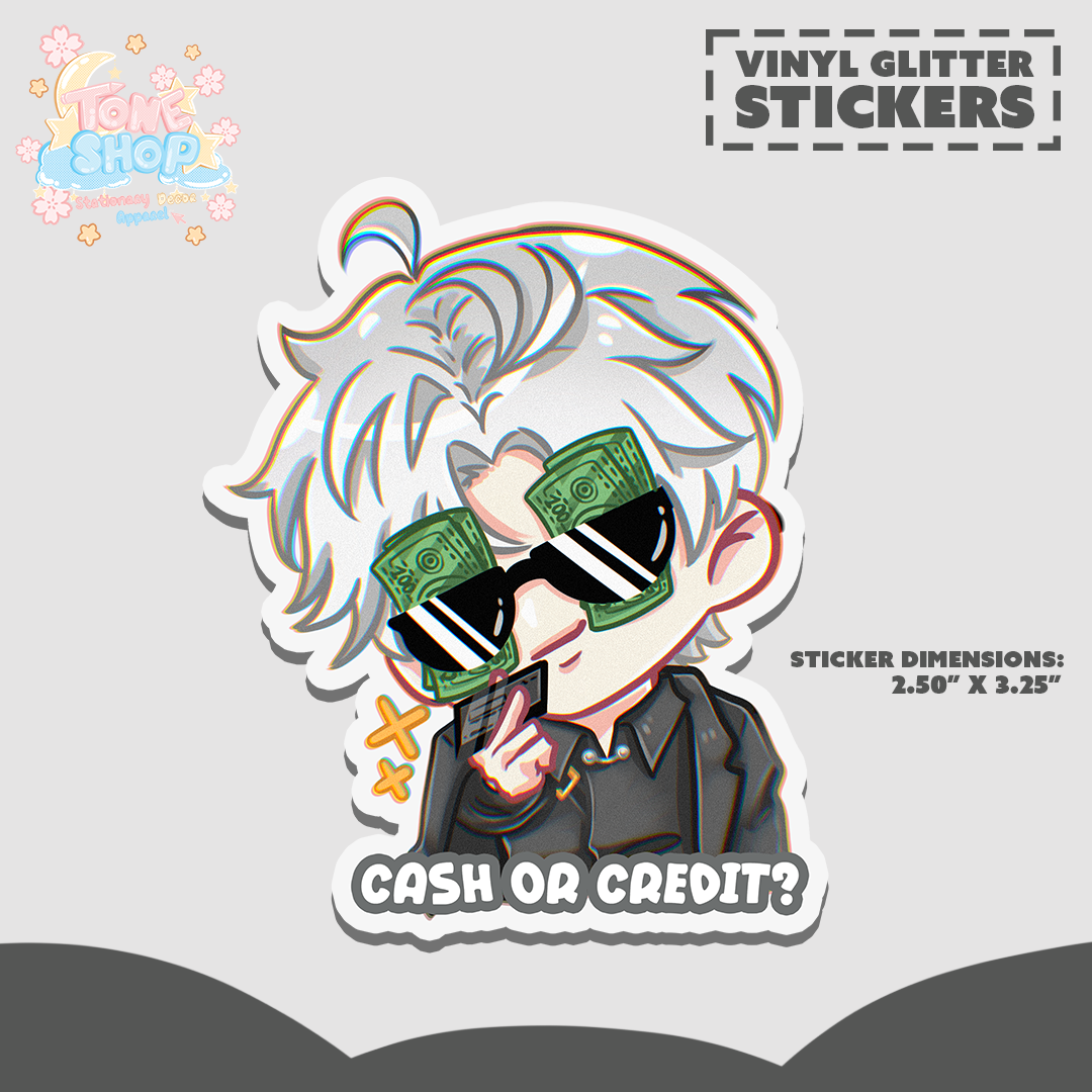 Cash or Credit? Sylus Sticker